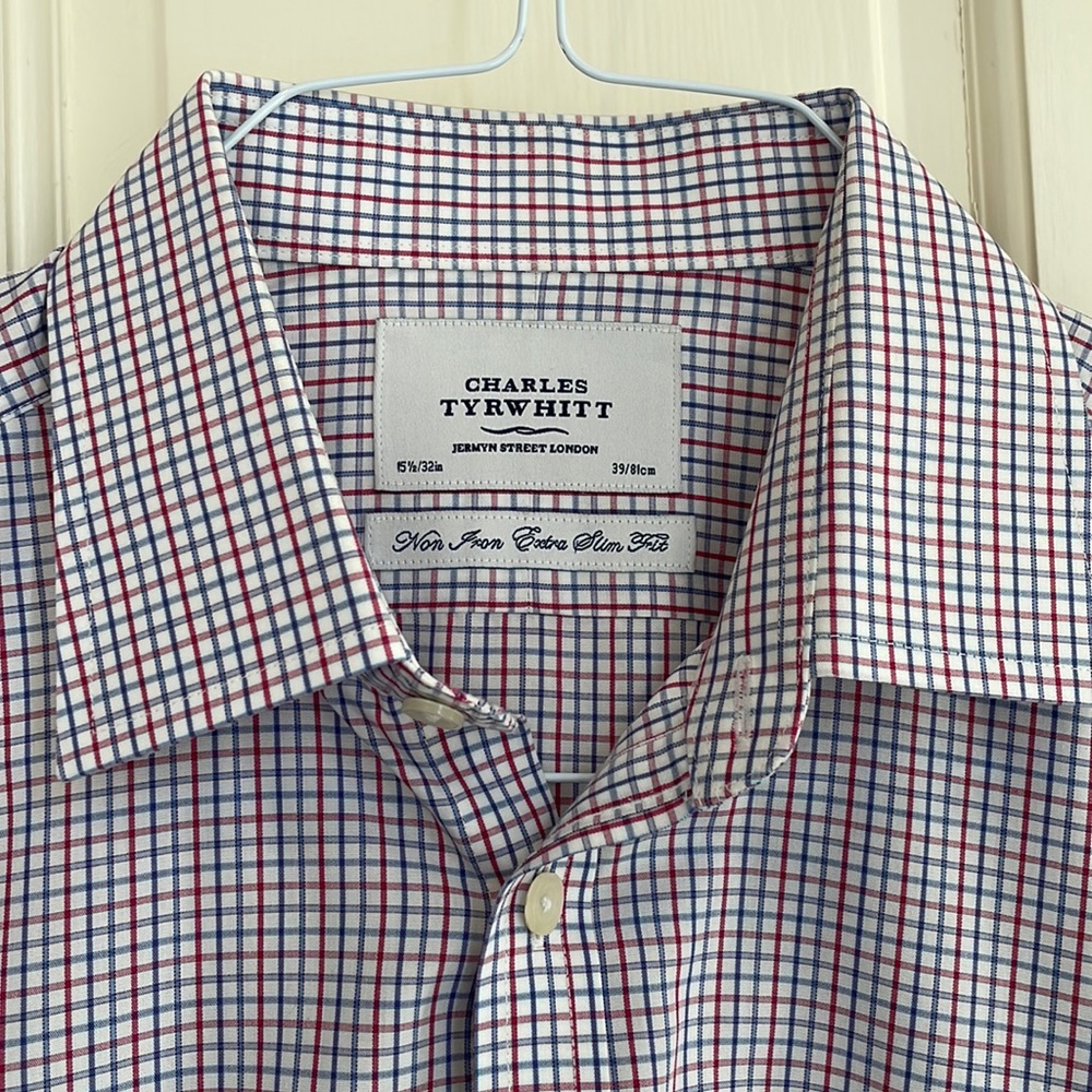 Charles Tyrwhitt Oxford Non-Iron Extra Slim Fit 15.5/32